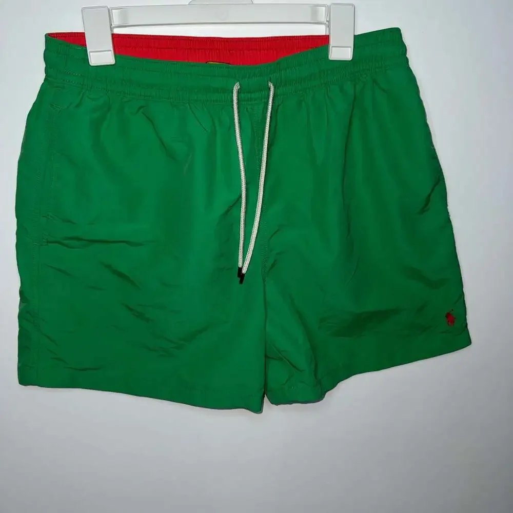 Polo Ralph Lauren Traveler Solid Green Swim Shorts XL Like New